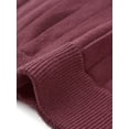 thumbnail image 5 of INSPIRE CHIC Women's Pleated Knit High Waist A-Line Ribbed Mini Skirt Burgundy M, 5 of 6