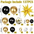 thumbnail image 2 of Burculy Black and Gold Balloon Garland Arch Kit, Black Gold Confetti Balloons for Retirement Men Birthday Graduation Decorations 2026 Class Grad Prom Bachelorette Anniversary Party Decorations, 2 of 8
