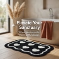 thumbnail image 5 of Unique Bargains Aesthetic Ultra Absorbent Shaggy Non Slip Bath Mat Black Heart 32" x 20", 5 of 6