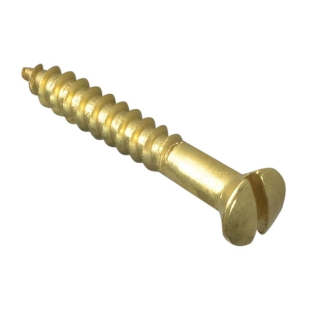 Forgefix Wood Screws, Slotted, Rah, Brass, Forgepack