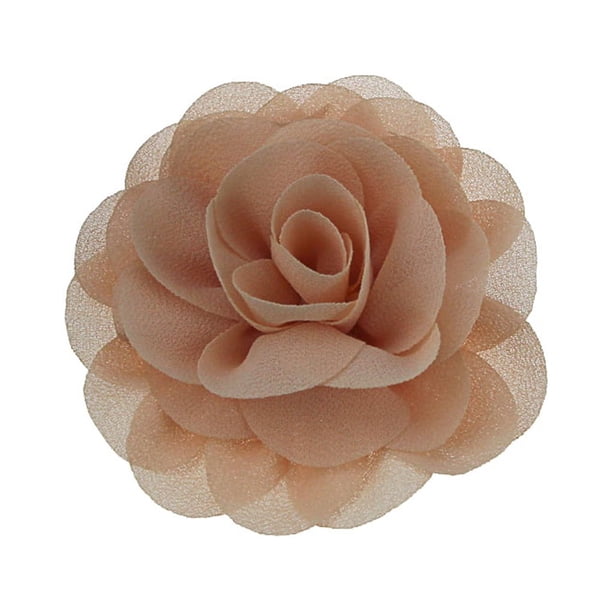 Inteprter Abalorios para perros, flor, perla, gasa, pajarita para gatos, banda elástica, suministros llamativos para mascotas, accesorios de Decoración Marrón