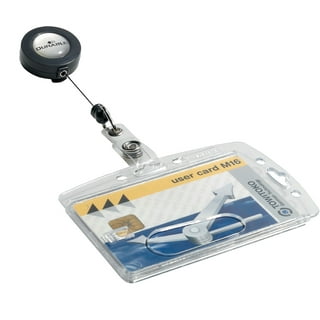 Durable Badge Reel Shell-Style ID Card Holder 
