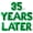 Green, variant on Letter Balloons - 35 YEARS LATER 16" Inch Alphabet Letters Foil Mylar Balloon 35th Anniversary Party Banner (Gold)