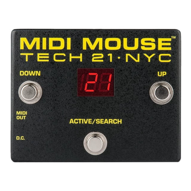 Controlador de Pedal MIDI Tech21 MIDI Mouse con 128 Parches y 16 Canales