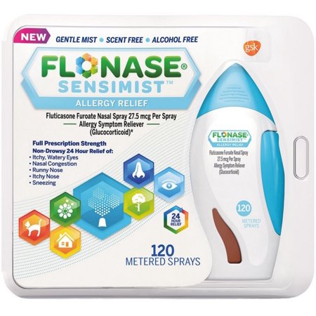 Flonase Sensimist Allergy Relief Spray, 120 Metered Sprays 1 Ea (Pack of 4)