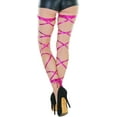thumbnail image 5 of ToBeInStyle Women's Shiny Criss Cross Garter Leg Wrap Set - Hot Pink, 5 of 7