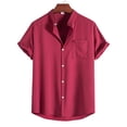 thumbnail image 1 of LSLJS T-shirt pour Hommes Mode Décontractée Manches Courtes Col Montant Chemise Décontractée Manches Courtes Col Montant, 1 of 7