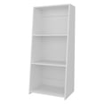 thumbnail image 3 of LiviNest 3 Shelf Bookcase Storage Unit: Modern White Melamine Bookcase for Small Spaces - Open Shelves Design for Studio Office & Home Decor Display, 3 of 6