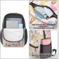 thumbnail image 4 of Princess and Heart Pink Pattern 17" Waterproof Oxford School Backpacks for Teens, S-Shape Padded Straps, for School, Travel, Hiking, Camping, 4 of 5