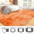 thumbnail image 4 of Shag Rug 6x9 for Living Room, Orange Fluffy Area Rug for Girls Teen Kids Bedroom, Soft Fuzzy Plush Rug Carpet for Nursery Dorm, Non Slip Indoor Shaggy Throw Rug for Home Decor, Tie Dye Orange, 4 of 17