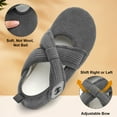 thumbnail image 6 of Joinfre Slippers for Women Comfy House Bedroom Corduroy Cross Bow Slide Slipper with Adjustable, 6 of 7