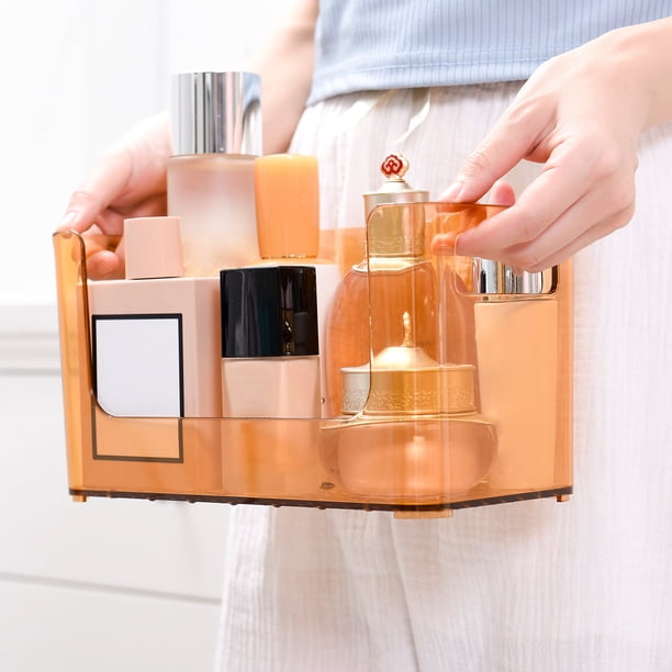 Baúles de almacenamiento, organizadores de armario y almacenamiento, contenedores de almacenamiento transparentes para colgar en baños, lavanderías, cocinas y tocadores (transparentes).