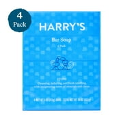 Harry's Cleansing Bar Soap for Men, Stone, 4 oz, 4 Pack