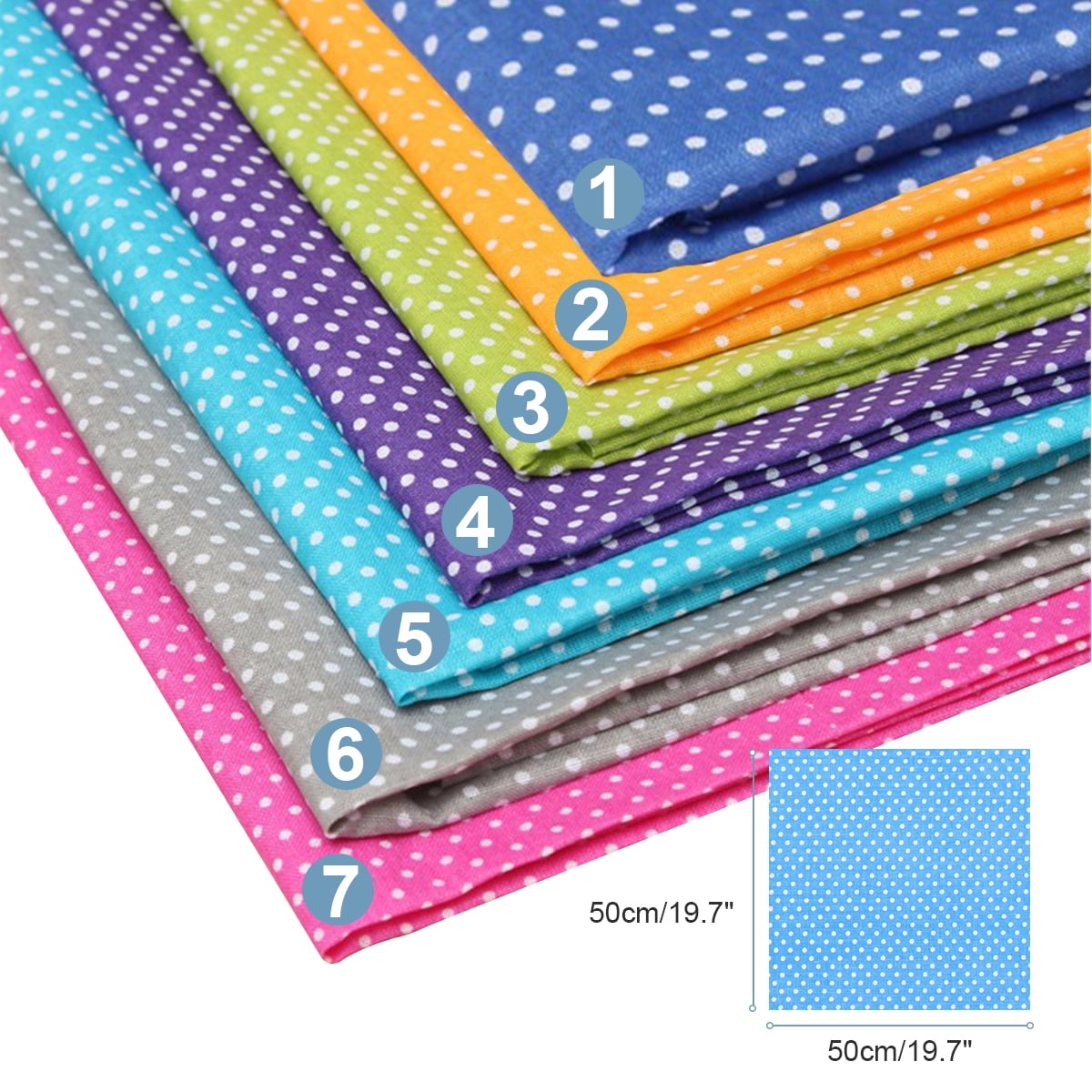 Wholesale GORGECRAFT 7pcs 20 x 20 Inch Cotton Craft Fabric Bundle Patchwork Quilting  Fabric Squares Sheets Different Pattern Cloths for DIY Sewing Scrapbooking  