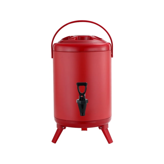 Bewildely Barriles aislantes de acero inoxidable de gran capacidad para almacenamiento de té imprescindibles para los amantes del té Teteras rojo mate