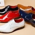 thumbnail image 4 of XIHAHA-zapatos formales de punta estrecha para hombre, calzado de baile de cuero, talla grande, para fiesta de boda y negocios, Primavera, 4 of 5
