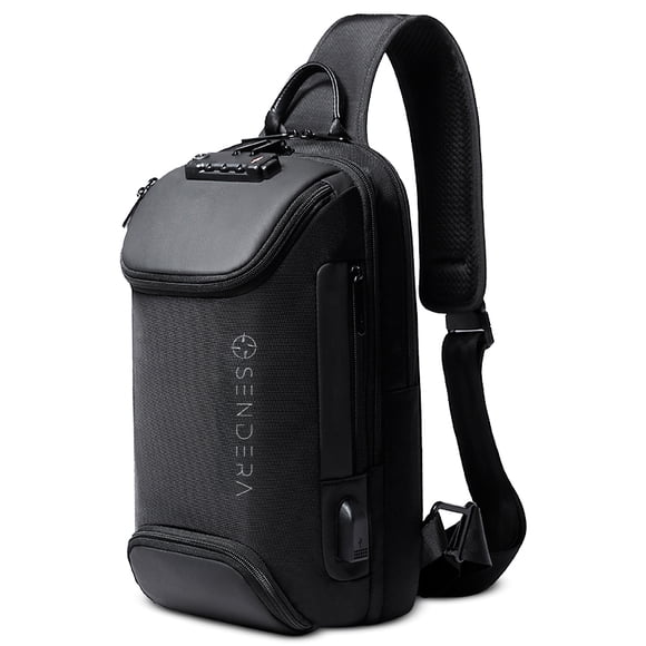 Mochila Crossbody Antirrobo SENDERA Bandolera Mariconera con Candado