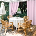 thumbnail image 3 of Outdoor Curtains for Patio Waterproof Solid Color Indoor/Outdoor Curtain Tiebacks Pink Privacy Curtain Sun Blocking Grommet Drapes for Pergolas Gazebo Porch Balcony 2 Panel 54x108 Inch, 3 of 9