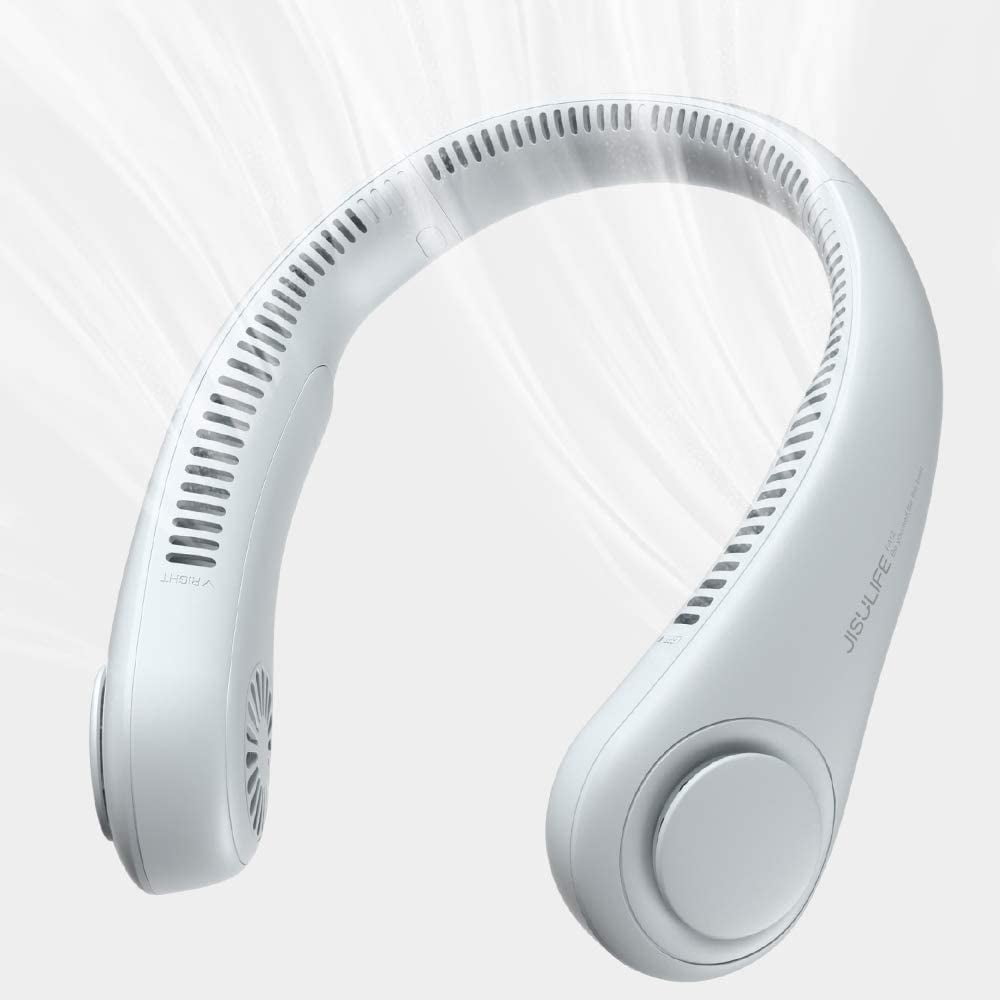 JISULIFE Neck Fan, Wearable Personal Fan, 4000mAh Battery Powered