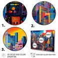 thumbnail image 3 of Designart "Tokyo Popart Colorful City painting I" Tokyo Floater Framed Wall Decor, 3 of 7