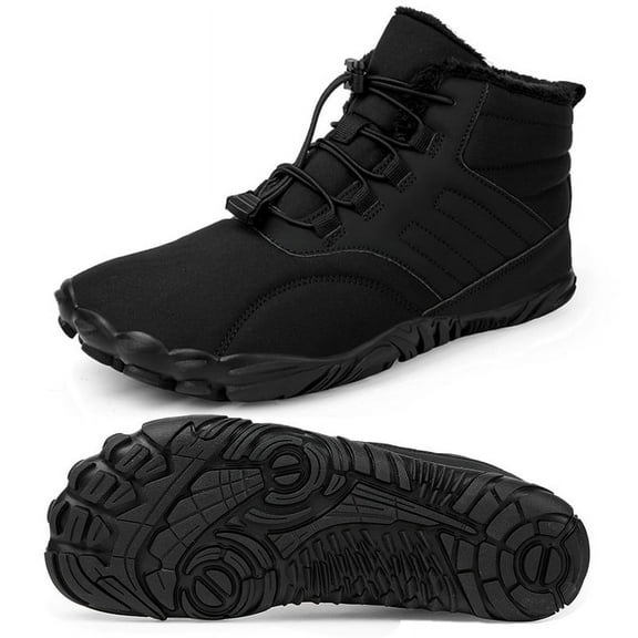 Stepedia Women's Men's Ankle Winter Boots Faux Fur Lining Waterproof Warm Snow Boots Booties with Memory Foam