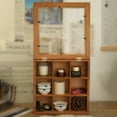 thumbnail image 4 of Wooden Tea Storage Organizer 9 Compartments Square Acrylic Display for Coffee and Kitchen Countertop Organizer 95 x 95 x 28 Inch, 4 of 5