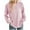 Pink, variant on hotojiny Long Sleeve Sweatshirts for Women Fall Crew Neck Ribbed Knit Pullover Tops Side Slit Casual Loose Tunic Tops