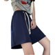 thumbnail image 3 of Femiserah Pantalones cortos casuales de algodón con cordón, cómodos pantalones cortos de cintura elástica, pantalones cortos de verano con bolsillos, 3 of 5
