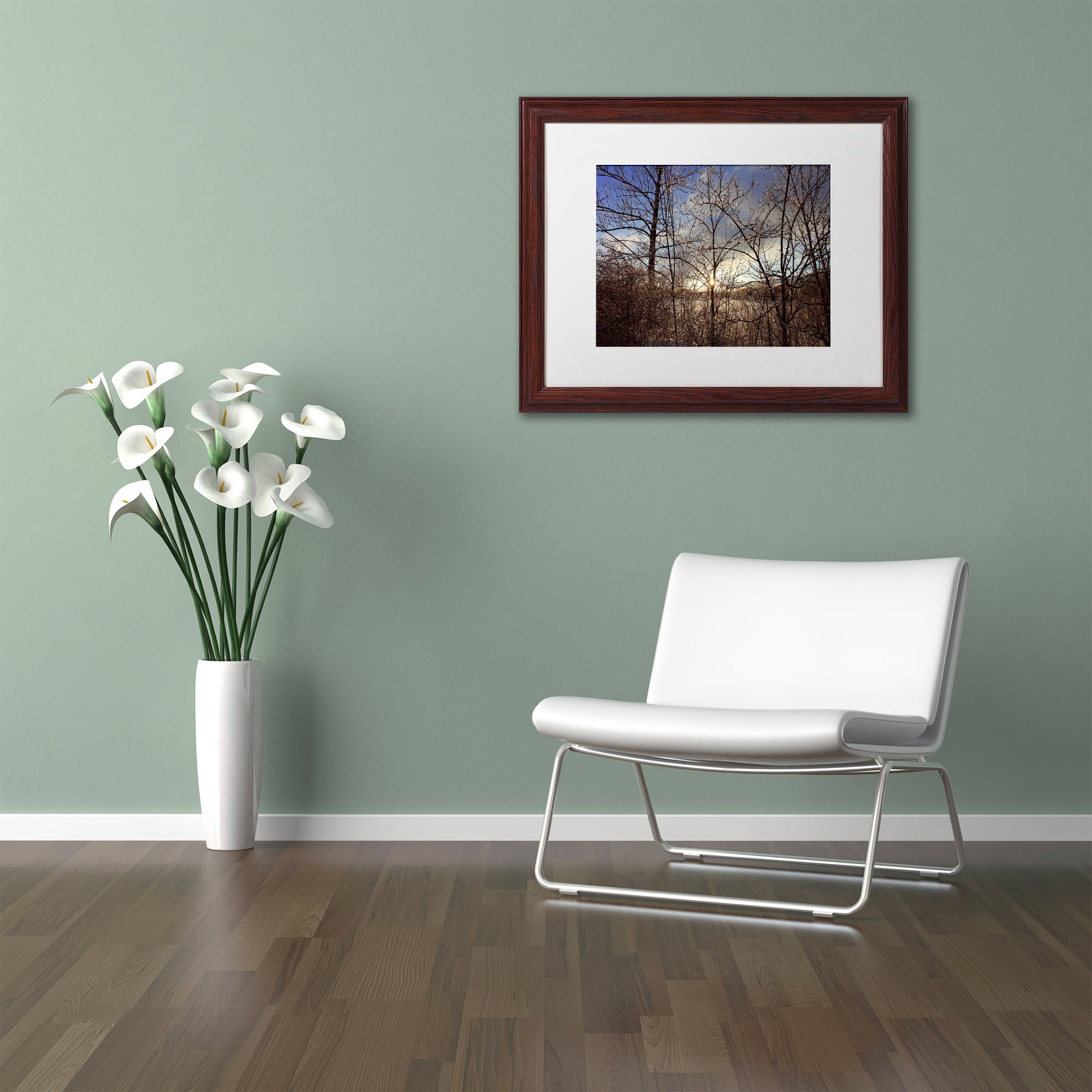 Trademark Fine Art "South Amherst Quarries" Canvas Art by Jason Shaffer, White Matte, Wood Frame