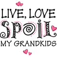 thumbnail image 3 of CafePress - Live Love Spoil Grandkids Women's Light Pajamas - Women's Short Sleeve Print T-Shirt and Pants Light Cotton Pajama Set, 3 of 7
