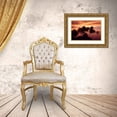 thumbnail image 3 of Ross, Nancy ,  Steve 14x11 Gold Ornate Wood Framed with Double Matting Museum Art Print Titled - USA, Hawaii, Big Island Sunset over palm grove, 3 of 4