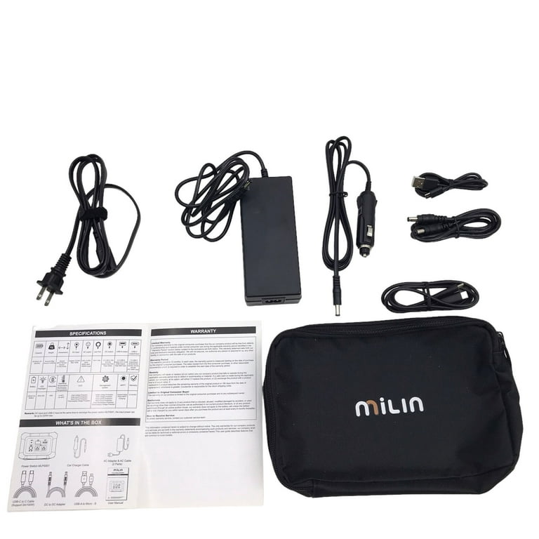 Open Box Milin 622Wh Portable Power Station 600W 110V AC Solar Generator  Battery MLPS001
