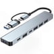 thumbnail image 1 of 7-in-1 USB-C and USB 3.0 Multi-Port Adapter for Laptop and Tablet Devices Expansion Dock with Multiple Ports Hub, 1 of 5