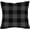 Black Grey Plaid, variant on Black Grey Buffalo Check Plaids Pillow Covers 18x18 Inch Merry Christmas Farmhouse Decorations Throw Pillow Cases Double Sided Super Soft Square Cushion Cover for Home Car Bed Sofa Couch