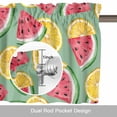 thumbnail image 6 of Watermelon Lemon Valance Curtain Summer Watercolor Fruit Window Valances Rod Pocket Short Curtains Window Treatments for Kitchen Bedroom Bathroom Laundry 60" x 18", 6 of 9