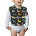 thumbnail image 6 of Hirioo Plaid Dachshund for Baby Waterproof Pocket Bib Adjustable Closed for Babies Toddlers with Large Pocket 6-24Months, 6 of 8