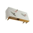 thumbnail image 1 of stanreset 1/2/3/5 Cotton Linen Tablecloth with Side Storage Pocket Rectangular TV Cabinet Mat Tea Desktop Fringe Waterproof Table Cloth for 50*145cm,Beige coffee 1 Pc, 1 of 6