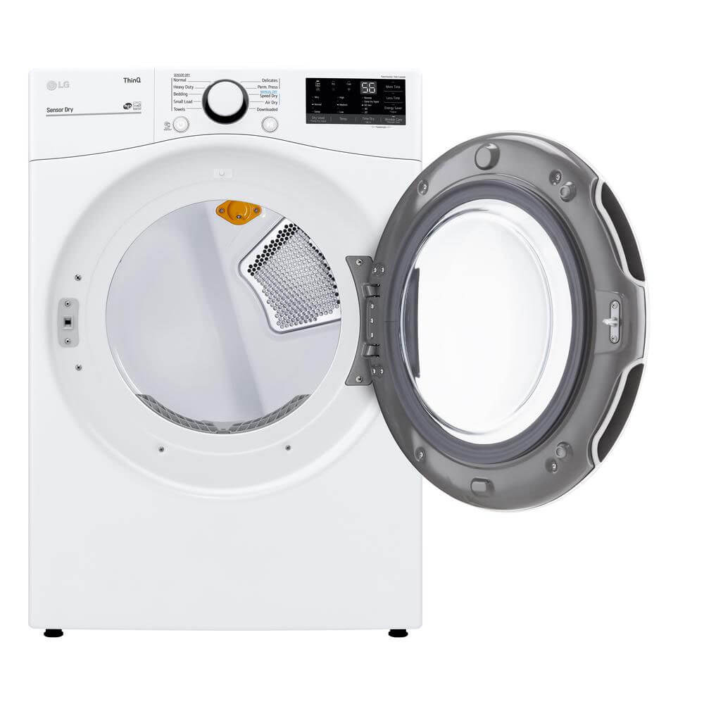 LG DLE3600W 7.4 Cu. Ft. Ultra Large Capacity Smart wi-fi Enabled White Front Load Electric Dryer with Built-In Intellig - image 2 of 7
