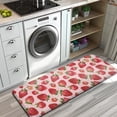 thumbnail image 3 of Red Strawberry Plants Fruit Pink Pattern Kitchen Rug Mat,Kitchen Runner Rugs Non Skid Washable,Decorative Kitchen Floor Mats for Kitchen,Sink,Laundry,17"x47.2", 3 of 7