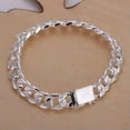 thumbnail image 4 of QQTDFG Classical 925Sterling Silver Sideways Beads 3-1 Chain Women Men Bracelet 8inch-Hollow Heart-H105, 4 of 8