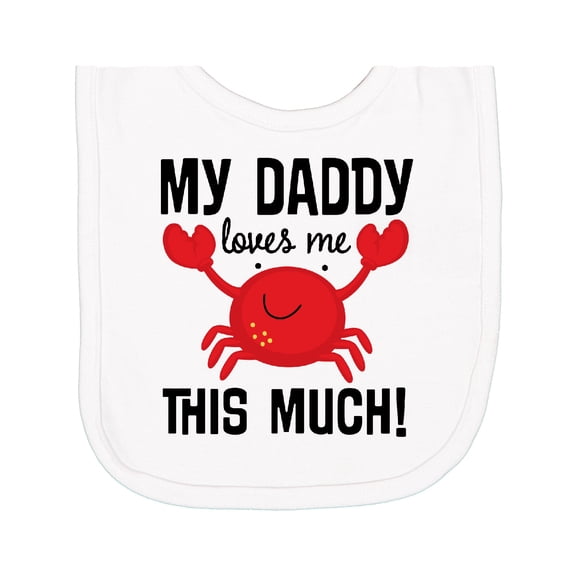 Inktastic Daddy Loves Me Childs Crab Newborn Bib