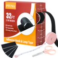 thumbnail image 1 of Cinta de velcro PTUNA 9,5 m x 2,5 cm adhesiva negra, 1 of 7