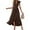 Brown-05, variant on STETMN Womens Oversized Maxi Dresses Square Neck Smocked Ruffle Sleeve Dress A Line Summer Sundress
