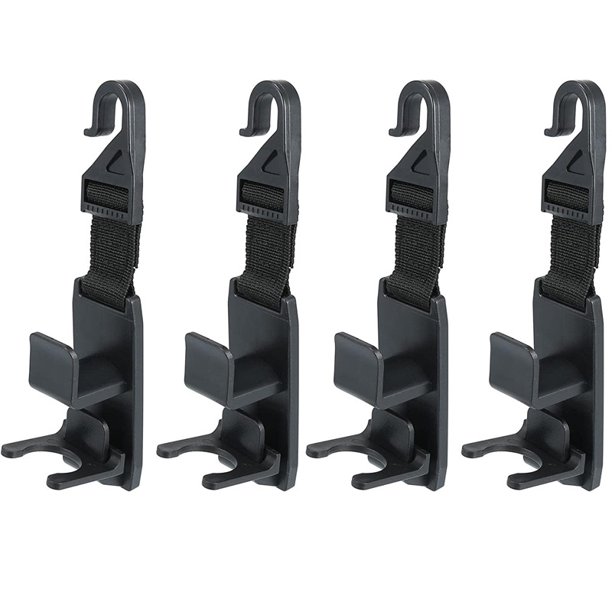 Ganchos para coche, 4 piezas, ganchos para almacenamiento de coche, ganchos para almacenamiento de coche, ganchos para respaldo de asiento de coche, ganchos para asiento de coche para colgar organizador de bolsos Rojo Verde