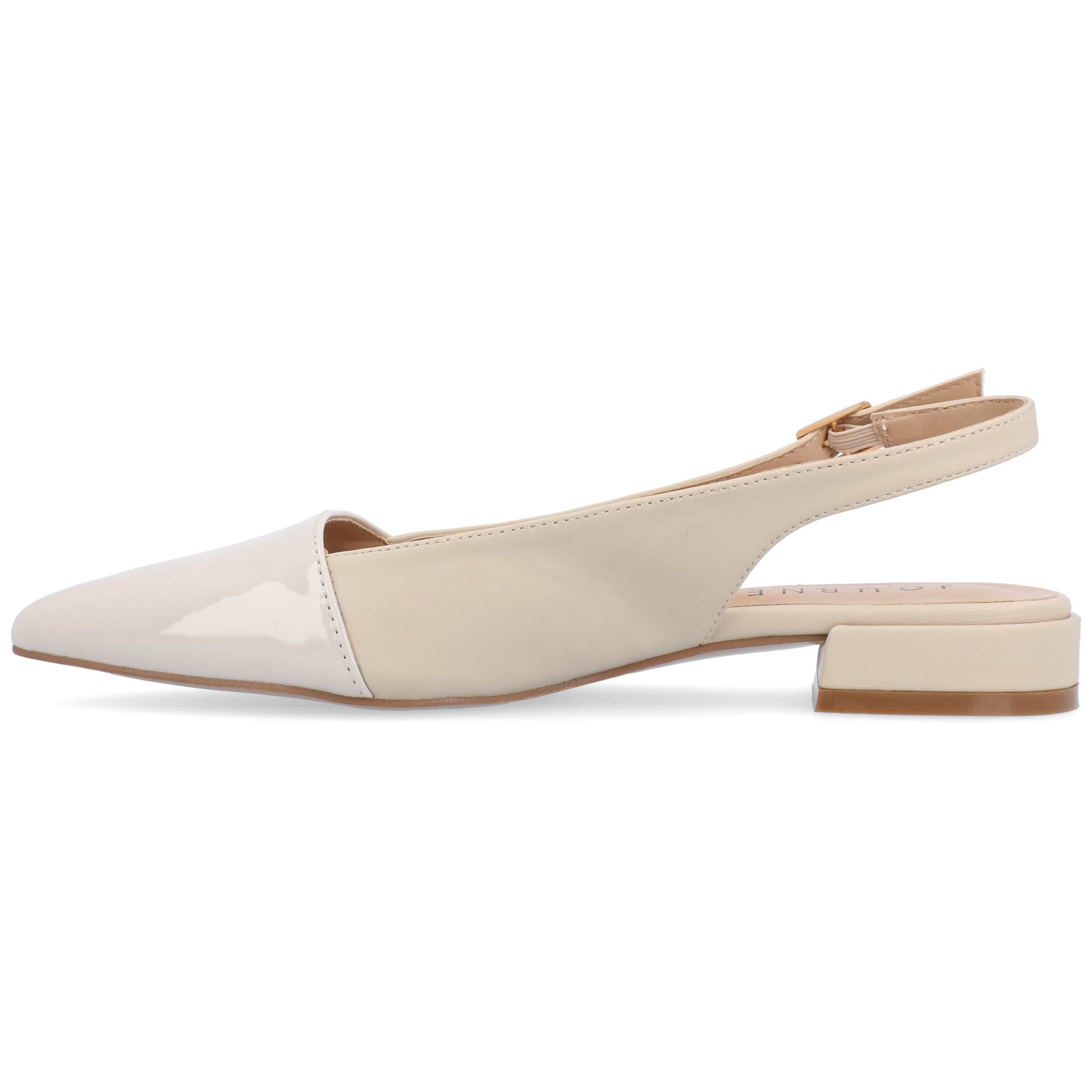 Journee Womens Bertie Sling Back Two Tone Pointed Toe Flats