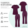 thumbnail image 5 of VIAOLI Women's Medical Scrubs Set - Quick Dry V-Neck Top with Pants, Multiple Pockets, Adjustable Drawstring, 10 colors, 5 of 5