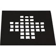 thumbnail image 5 of Westbrass 4-1/4" Square Shower Drain Cover with 2" Brass Drain Pipe, Matte Black, 5 of 5