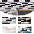 thumbnail image 3 of 9 Pcs Kitchen Bathroom Wall Tile StiforCKers Imitation Marble 20*10cm PVC Waterproof, 3 of 6