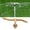 A, variant on Automatic Rotating Garden Sprinkler, 360° Brass Watering Nozzle with Ground Spike, Adjustable Spray for Lawns, Flowers, Vegetables, Patio Cooling