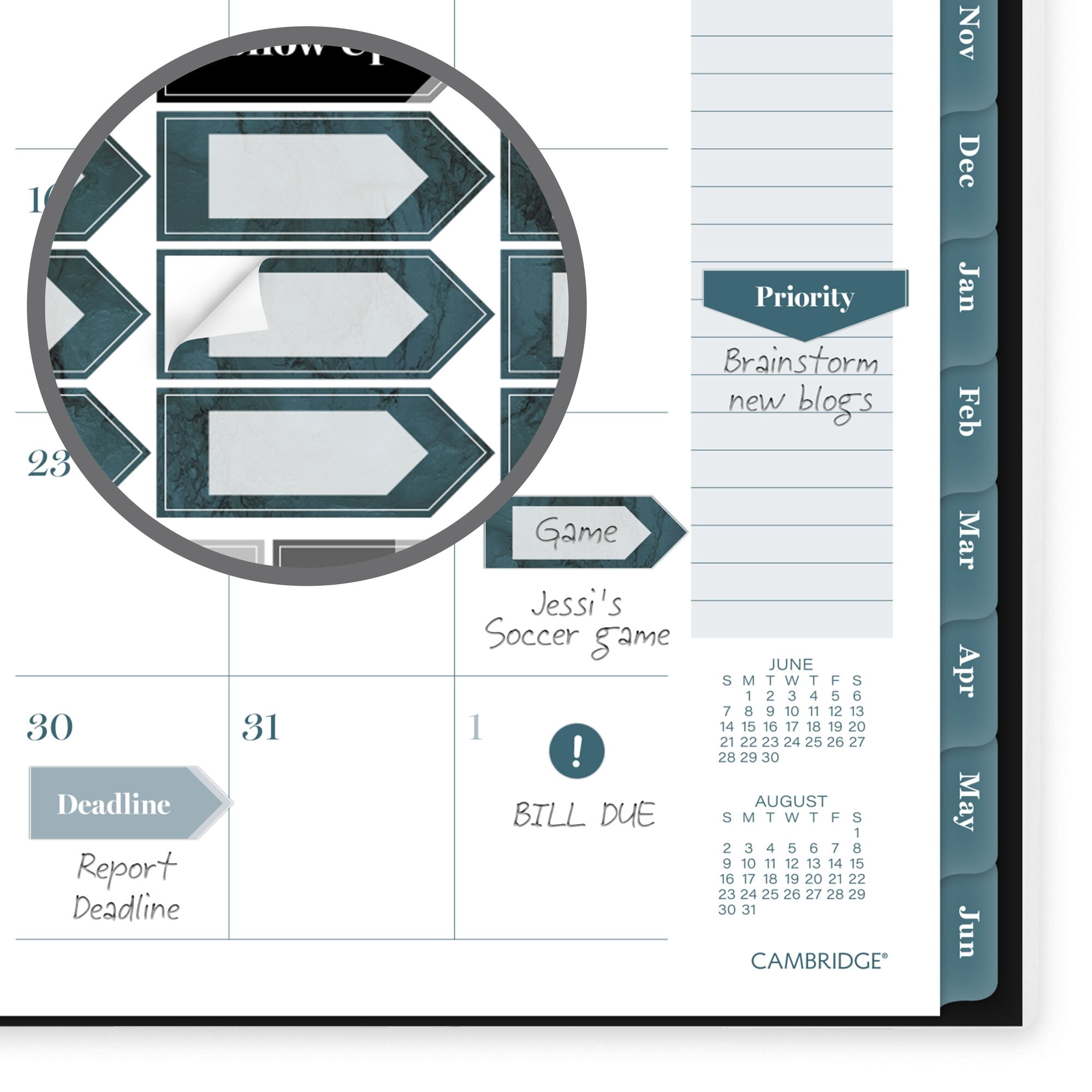 Mead Cambridge Tundra Academic 2026-2027 Weekly Monthly Planner Small 5 12 x 8